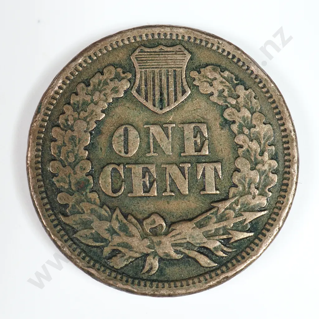 Indian Head Cent: 1864 Copper Nickel - Very Fine. C.V USD $73 ( NZD $125 ) Image 1++