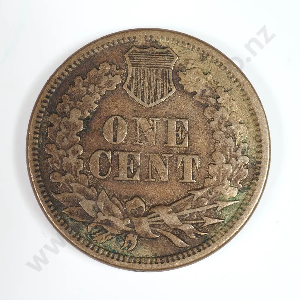 Indian Head Cent: 1864 Bronze With L - Very Fine. C.V USD $269 ( NZD $465 ) Image 1++