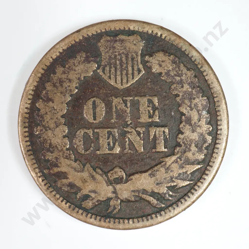 Indian Head Cent: 1864 Bronze No L - Very Good. C.V USD $30 ( NZD $50 ) Image 1++