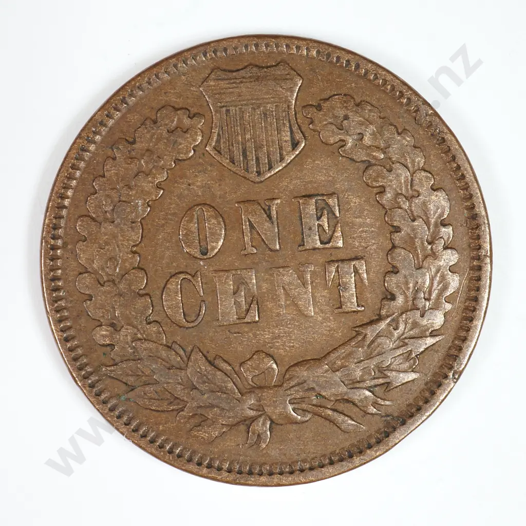Indian Head Cent: 1872 Weak Date Strike - Very Fine. C.V USD $527 ( NZD $915 ) Image 1++
