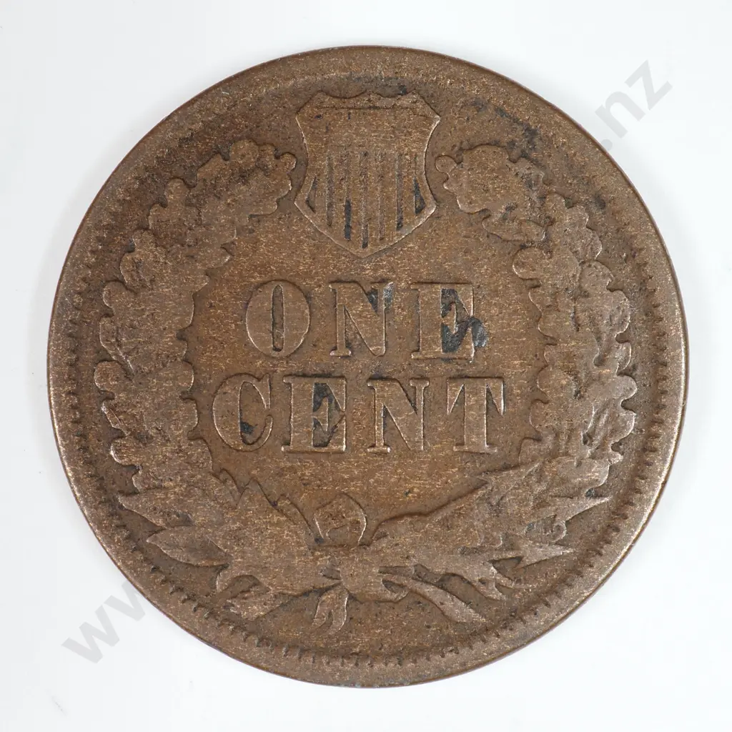 Indian Head Cent: 1873 - Very Good. C.V USD $43 ( NZD $75 ) Image 1++
