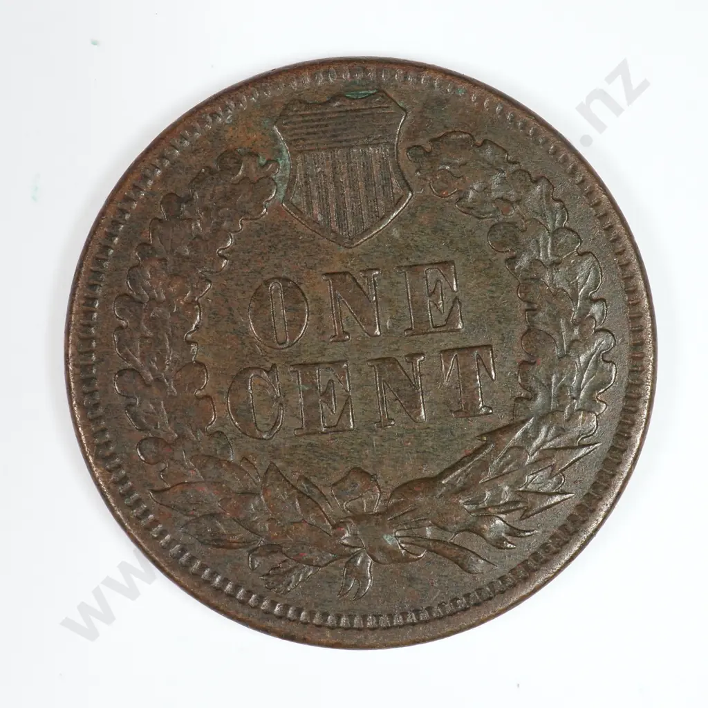 Indian Head Cent: 1875 - Very Fine. C.V USD $92 ( NZD $160 ) Image 1++