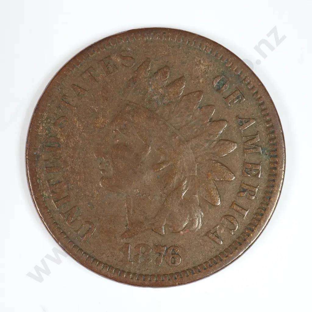 Indian Head Cent: 1876 - Fine. C.V USD $103 ( NZD $180 ) Image 1++