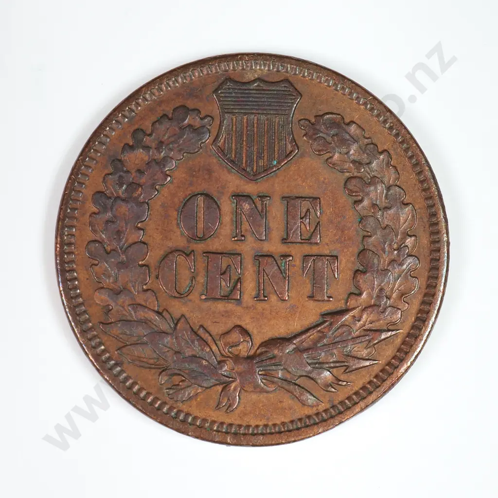 Indian Head Cent: 1881 - Almost Uncirculated. C.V USD $43 ( NZD $75 ) Image 1++