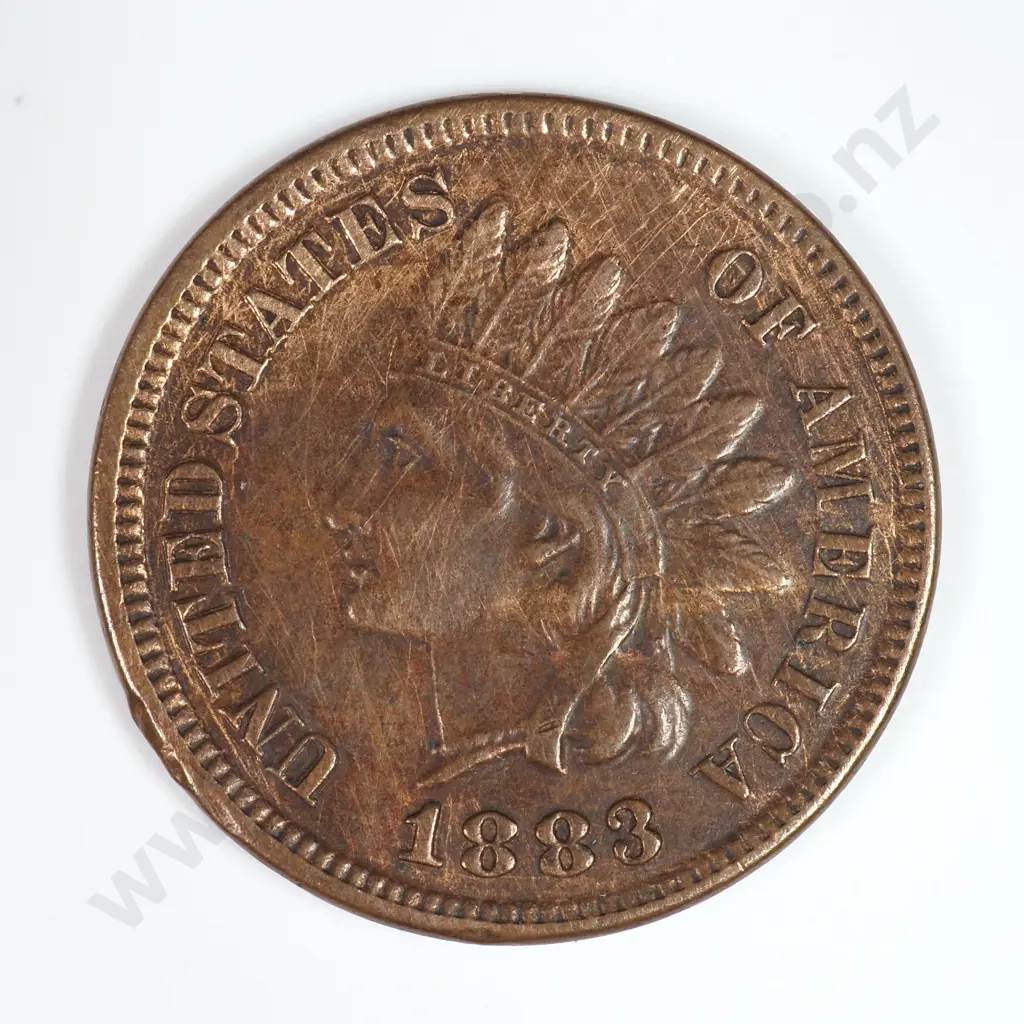 Indian Head Cent: 1883 - Extremely Fine. C.V USD $30 ( NZD $50 ) Image 1++