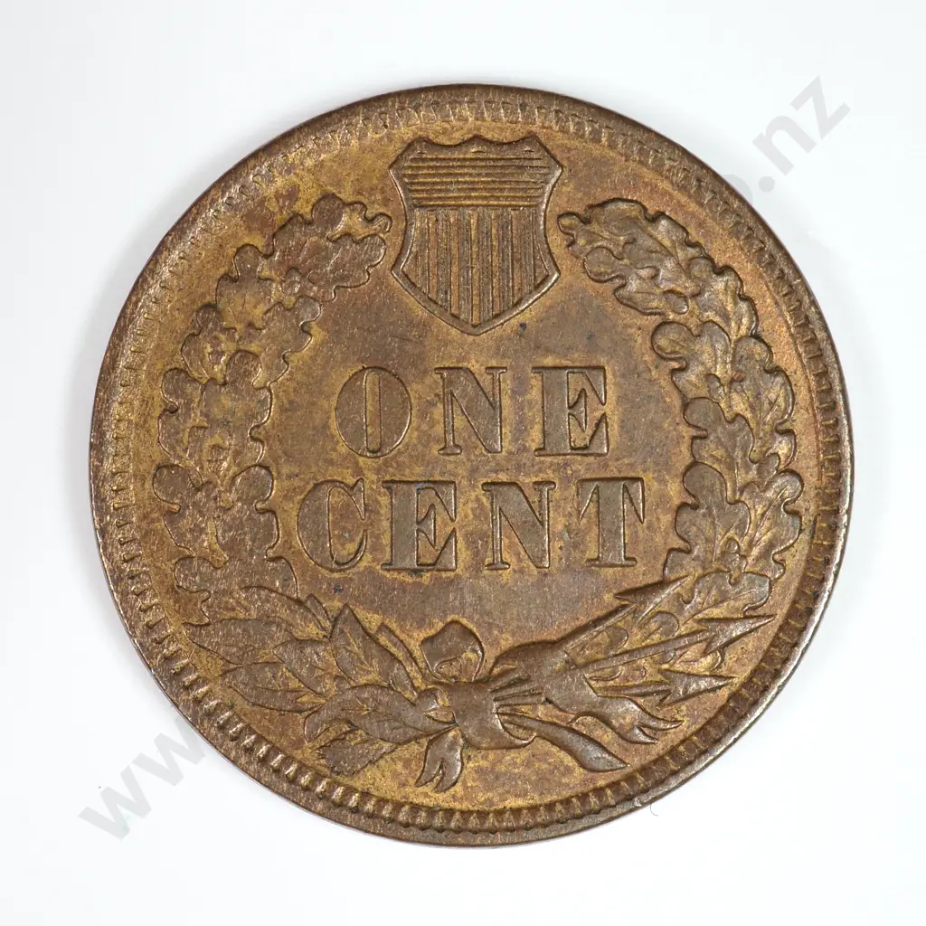 Indian Head Cent: 1884 - Almost Uncirculated. C.V USD $56 ( NZD $95 ) Image 1++