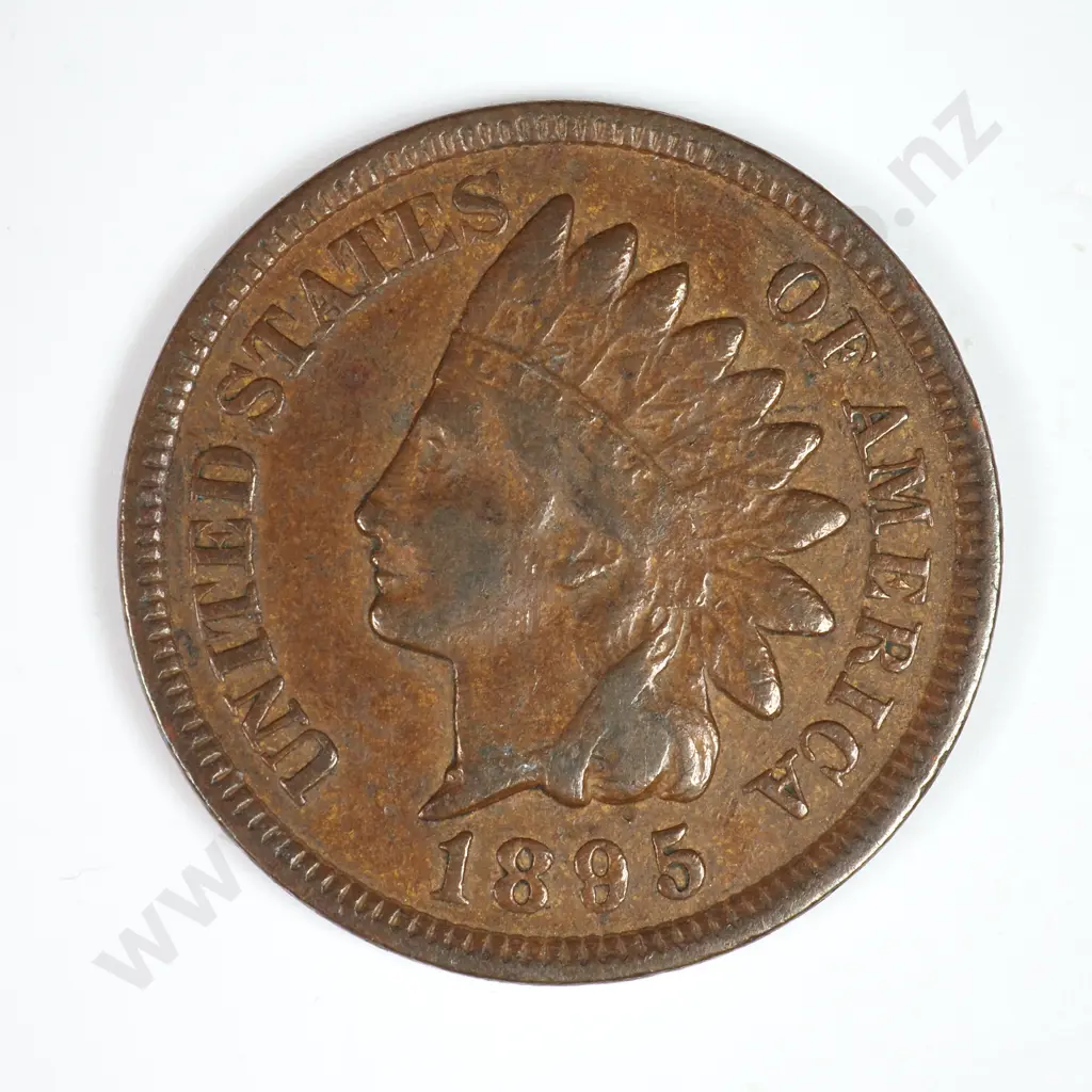 Indian Head Cent: 1895 - Extremely Fine. C.V USD $19 ( NZD $30 ) Image 1++