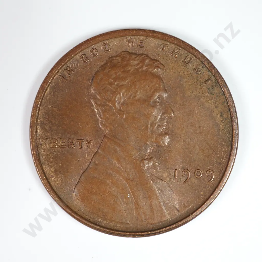 Lincoln Wheat Cent: 1909 VDB - Extremely Fine. C.V USD $19 ( NZD $30 ) Image 1++