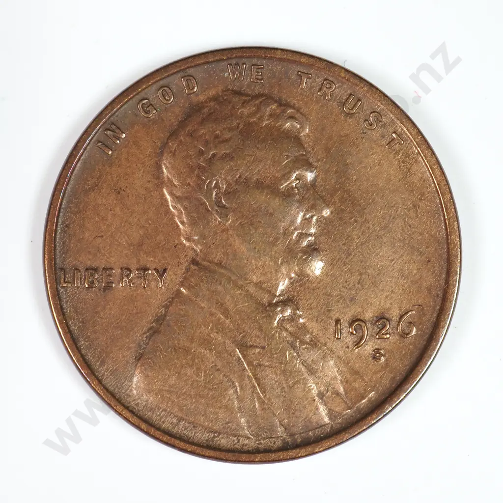 Lincoln Wheat Cent: 1926 S - Extremely Fine. C.V USD $50 ( NZD $85 ) Image 1++
