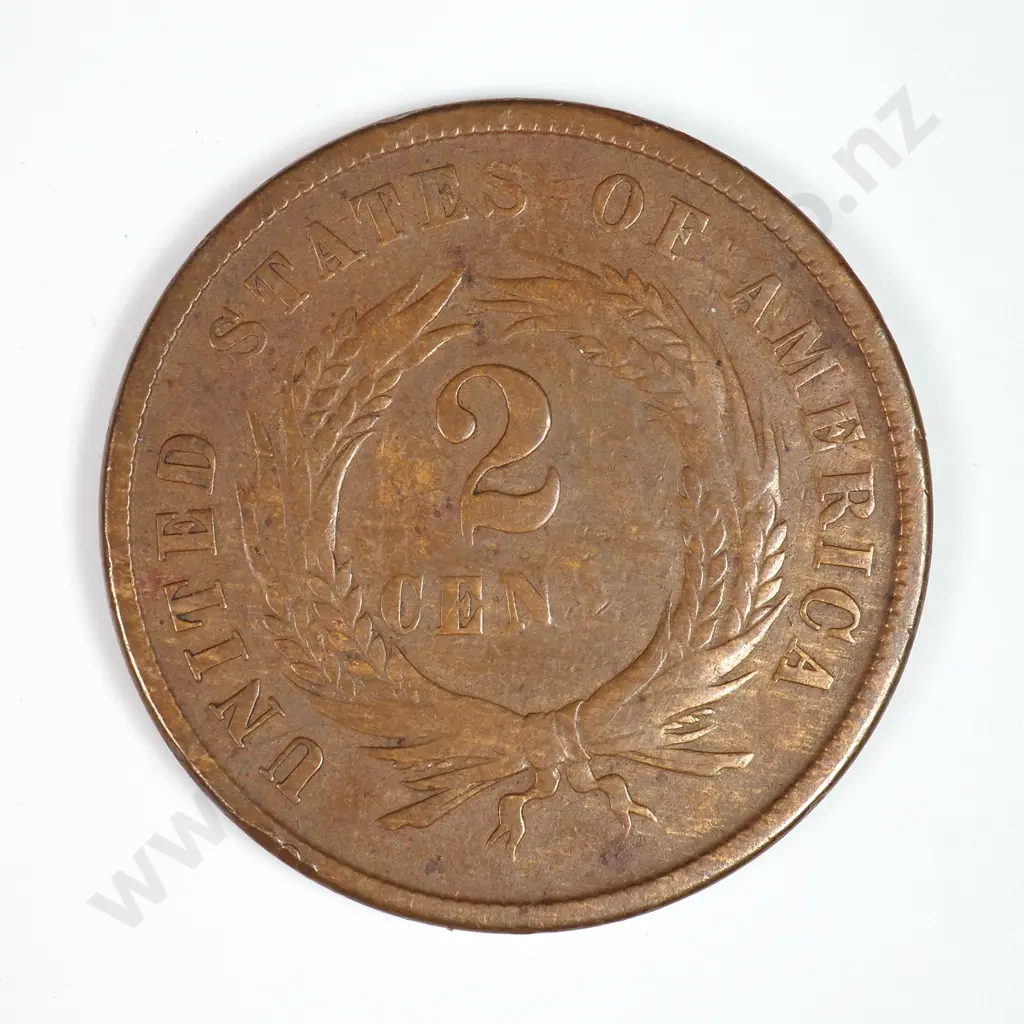 Two Cent: 1867 - Very Fine. C.V USD $56 ( NZD $95 ) Image 1++