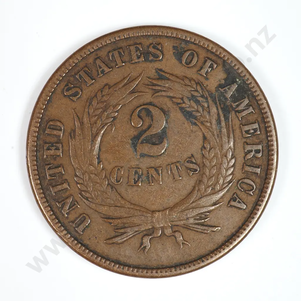 Two Cent: 1871 - Very Fine. C.V USD $103 ( NZD $180 ) Image 1++