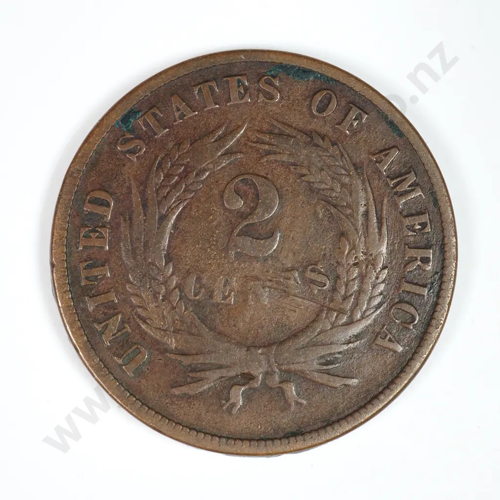 Two Cent: 1872 - Fine. C.V USD $91 ( NZD $155 ) Image 1++