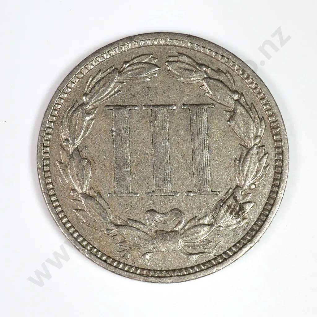 Nickel Three Cent: 1879 - Very Fine. C.V USD $144 ( NZD $250 ) Image 1++
