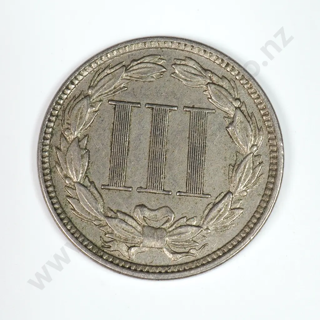 Nickel Three Cent: 1882 - Extremely Fine. C.V USD $313 ( NZD $545 ) Image 1++