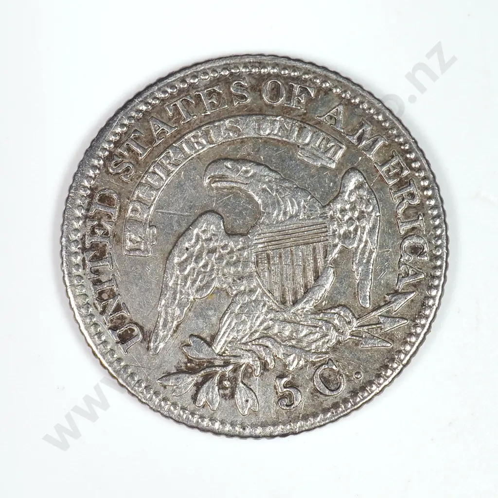 Half Dime: 1829 - Damage Obverse Else Extremely Fine. Image 1++