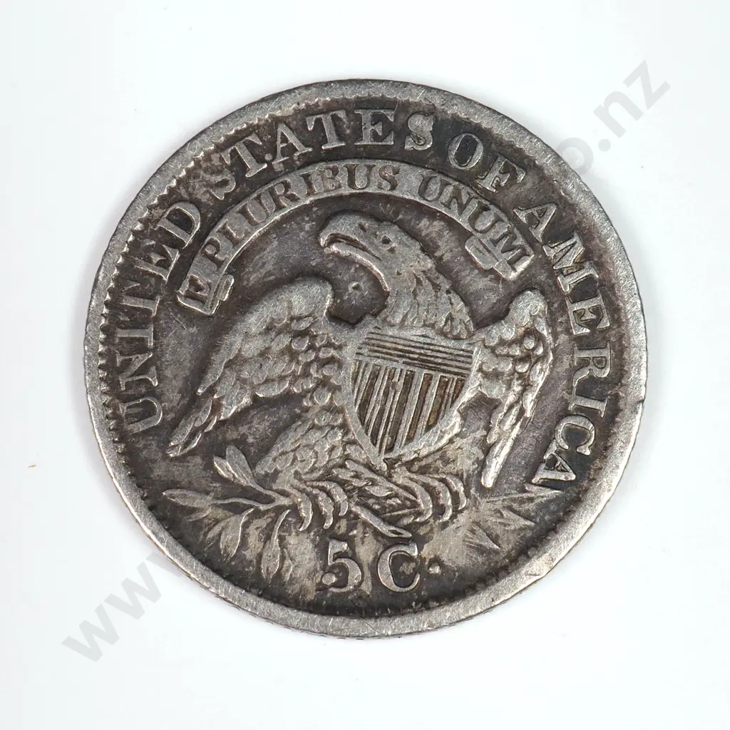 Half Dime: 1834 - Very Fine. C.V USD $165 ( NZD $285 ) Image 1++