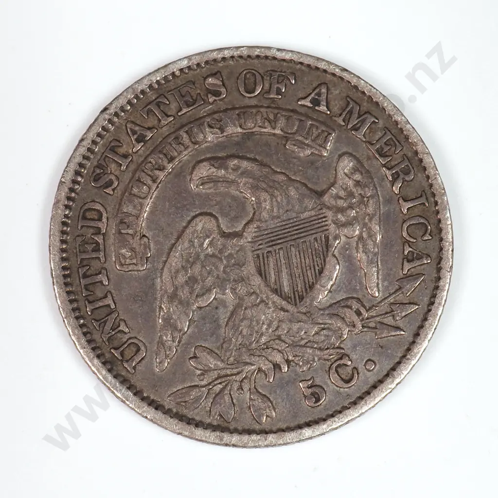 Half Dime: 1835 - Very Fine. C.V USD $165 ( NZD $285 ) Image 1++