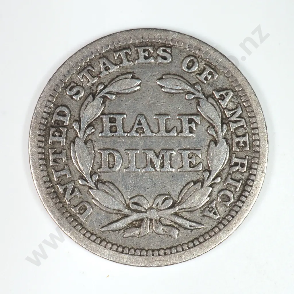 Half Dime: 1842 - Fine. C.V USD $45 ( NZD $75 ) Image 1++