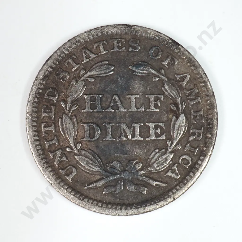 Half Dime: 1851 - Very Fine. C.V USD $52 ( NZD $90 ) Image 1++