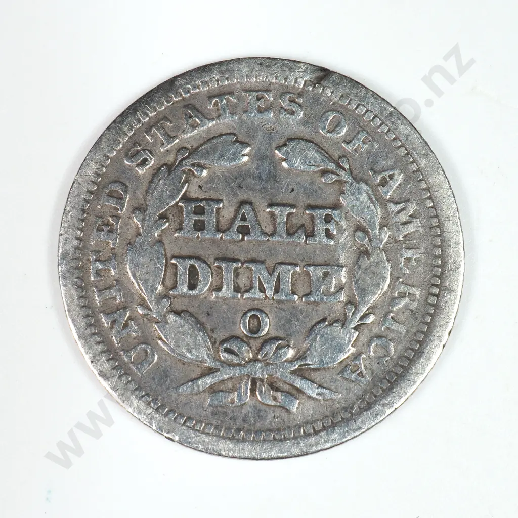 Half Dime: 1854 O - Very Good ( Cleaned ) Image 1++