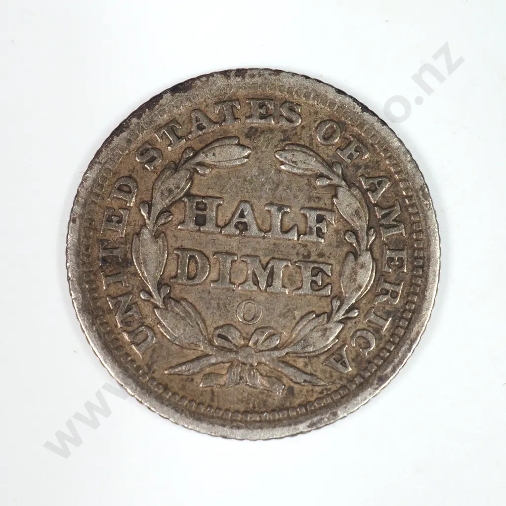 Half Dime: 1855 O - Very Fine. C.V USD $105 ( NZD $180 ) Image 1++