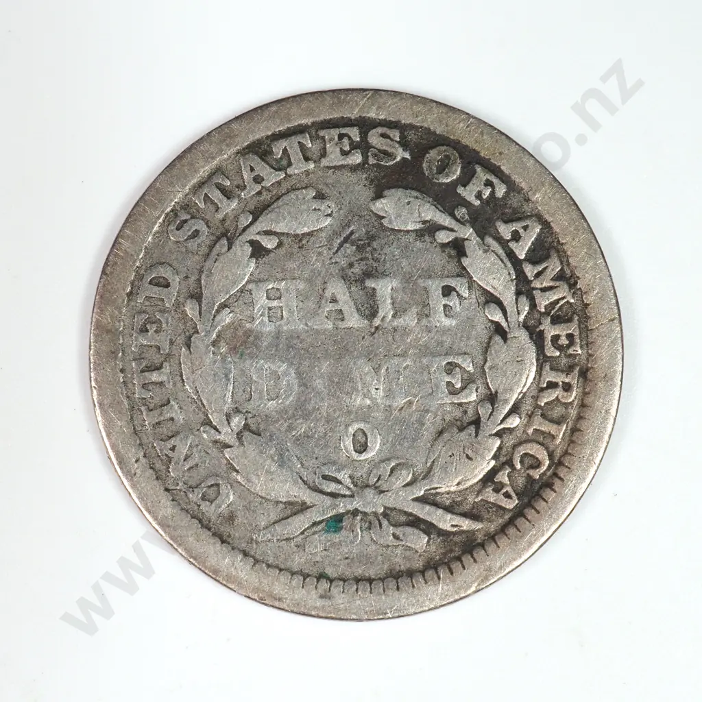 Half Dime: 1858 O - Very Good. C.V USD $40 ( NZD $70 ) Image 1++