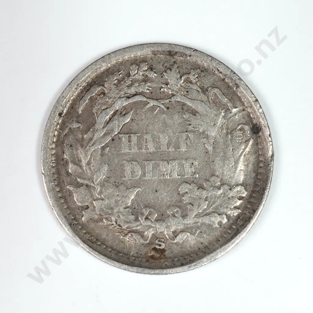 Half Dime: 1868 S - Fine. C.V USD $52 ( NZD $90 ) Image 1++