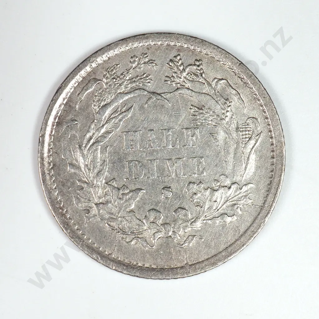 Half Dime: 1871 S - Extremely Fine. C.V USD $102 ( NZD $175 ) Image 1++