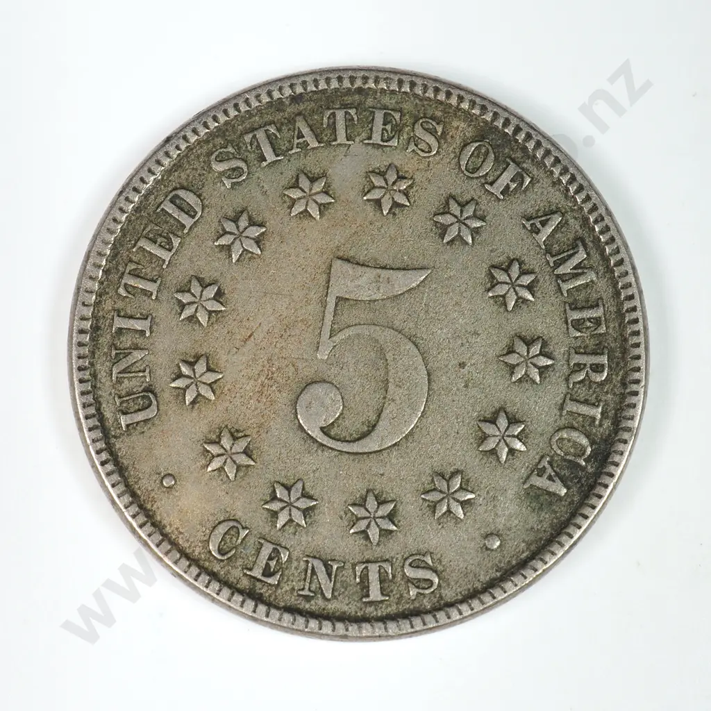 Shield Nickel: 1883 - Very Fine. C.V USD $56 ( NZD 95 ) Image 1++
