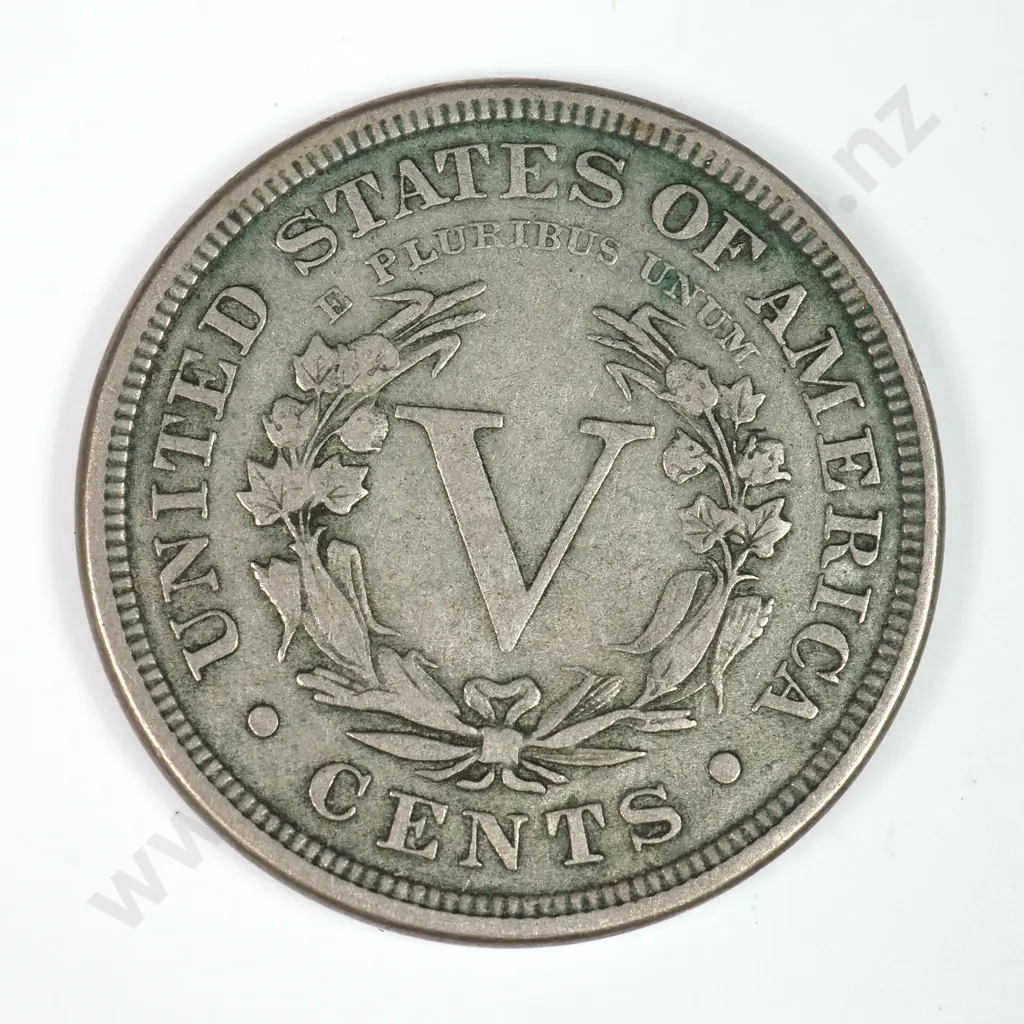Liberty Nickel: 1884 - Very Fine. C.V USD $69 ( NZD 120 ) Image 1++
