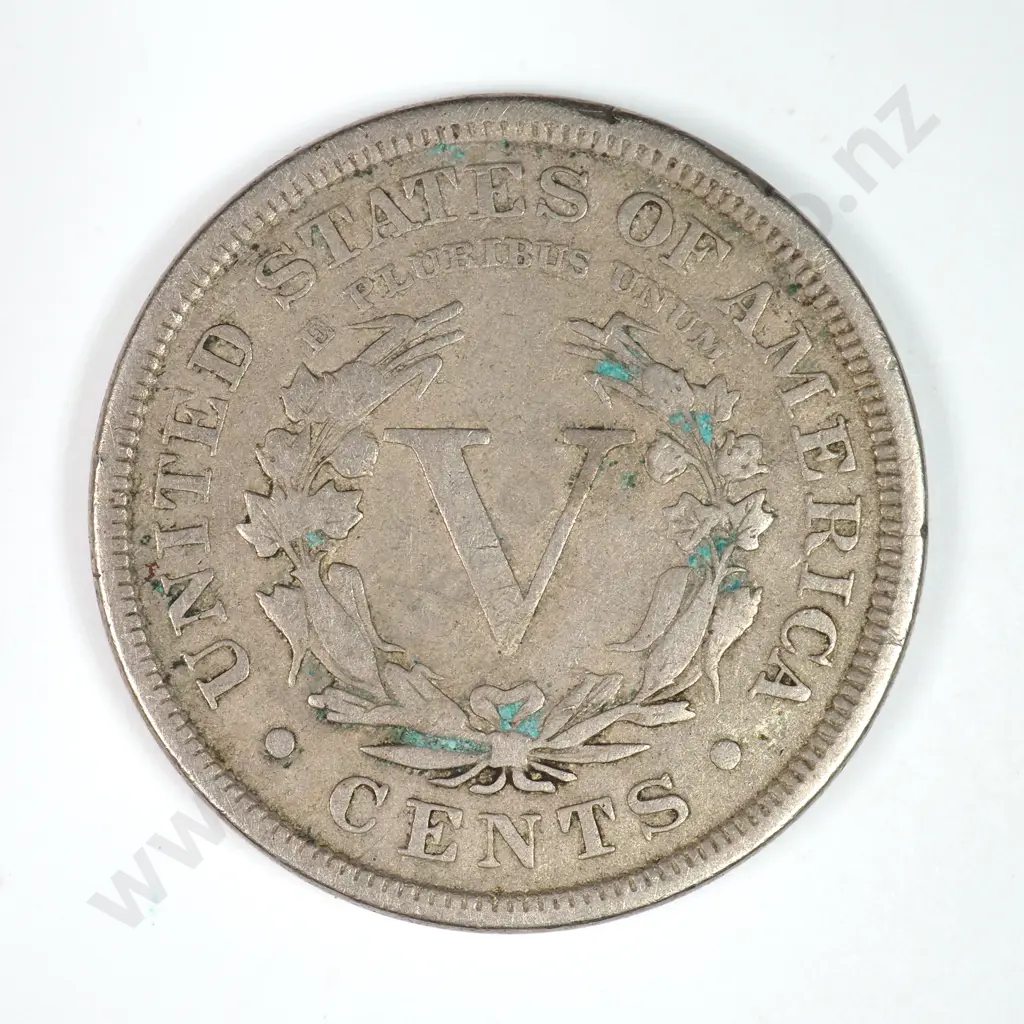 Liberty Nickel: 1891 - Very Good. C.V USD $15 ( NZD 25 ) Image 1++