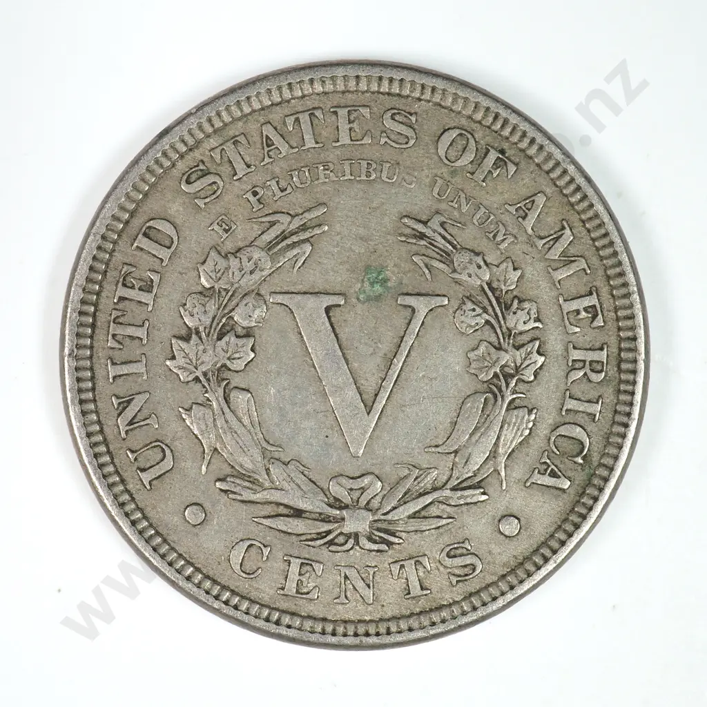 Liberty Nickel: 1892 - Very Fine. C.V USD $50 ( NZD 85 ) Image 1++