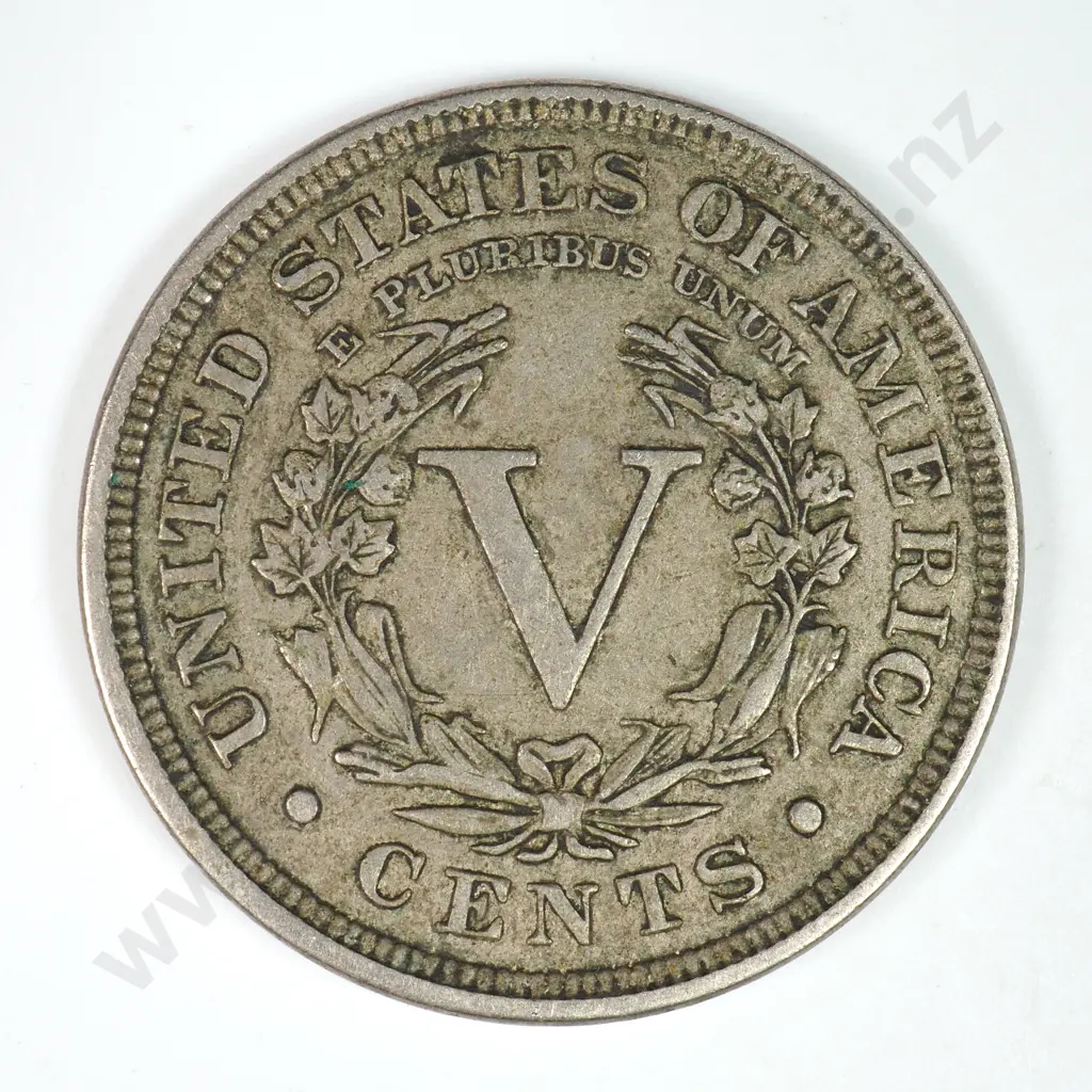 Liberty Nickel: 1898 - Extremely Fine. C.V USD $61 ( NZD 105 ) Image 1++