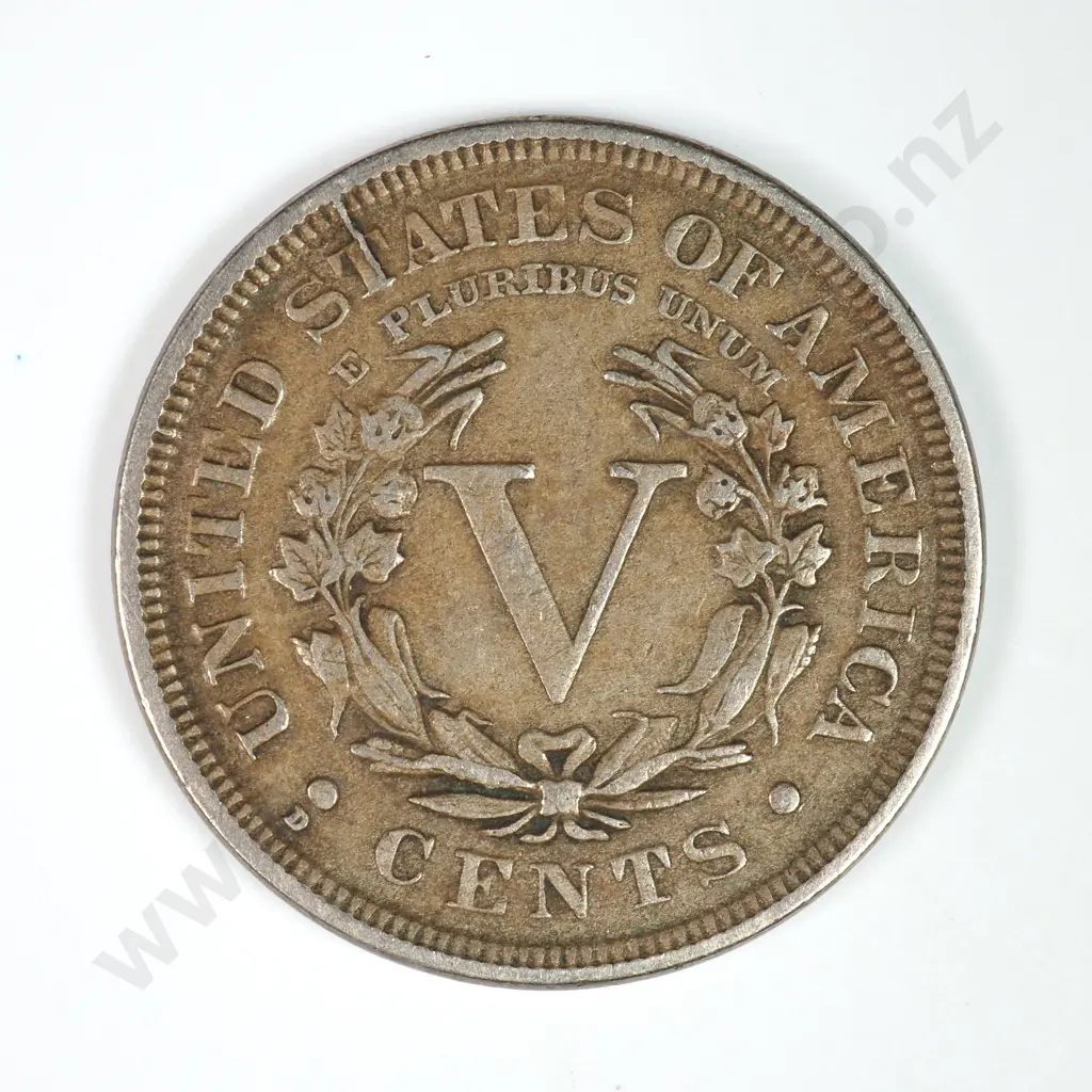 Liberty Nickel: 1912 D - Very Fine. C.V USD $50 ( NZD 85 ) Image 1++