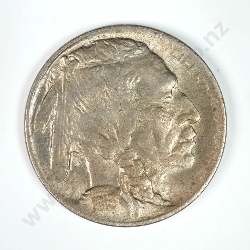 Buffalo Nickel: 1913 Mound - Almost Uncirculated. C.V USD $43 ( NZD 75 ) Image 1++
