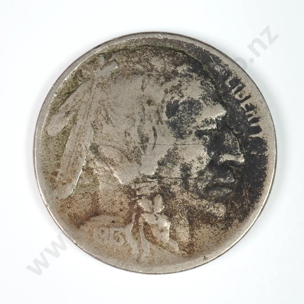 Buffalo Nickel: 1913 S Mound - Very Fine But Dirty Obverse. C.V USD $100 ( NZD 175 ) Image 1++