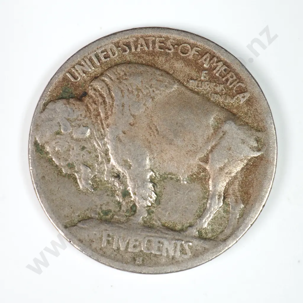 Buffalo Nickel: 1913 S Mound - Very Fine But Dirty Obverse. C.V USD $100 ( NZD 175 ) Image 1++