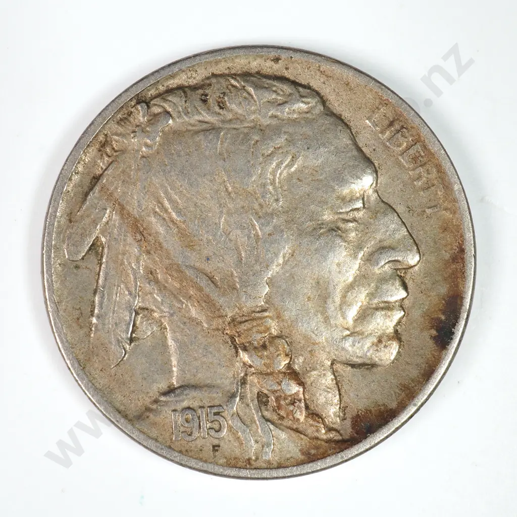 Buffalo Nickel: 1915 - Extremely Fine. C.V USD $30 ( NZD 50 ) Image 1++