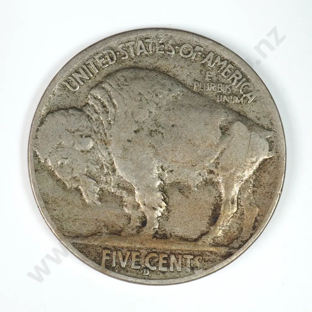 Buffalo Nickel: 1916 D - Very Fine. C.V USD $61 ( NZD 105 ) Image 1++