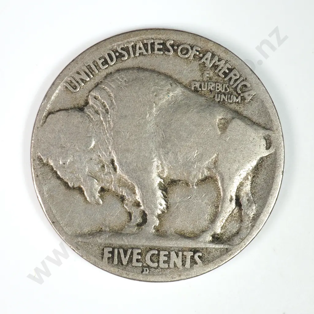 Buffalo Nickel: 1917 D - Very Good. C.V USD $43 ( NZD 75 ) Image 1++