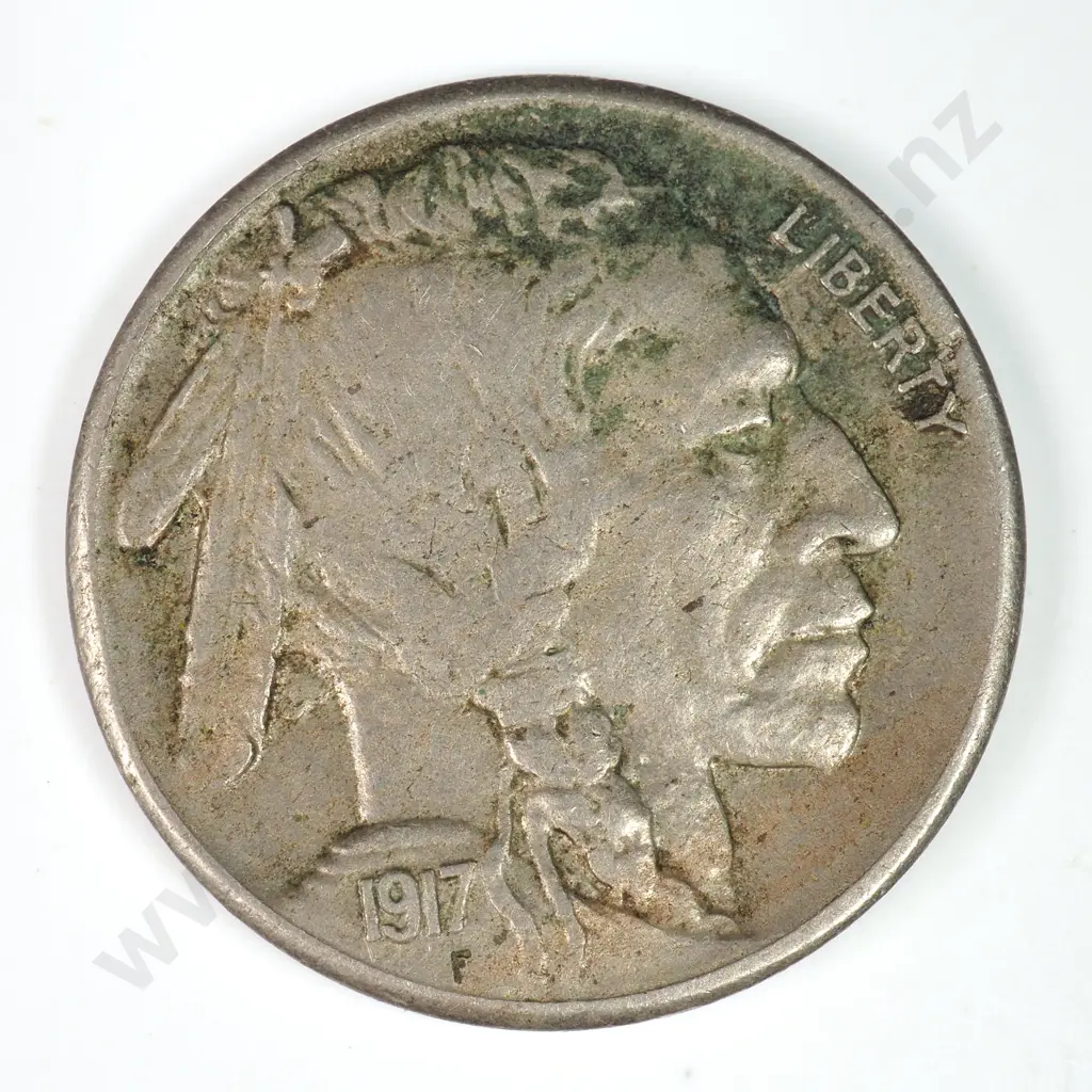 Buffalo Nickel: 1917 S - Extremely Fine. C.V USD $249 ( NZD 430 ) Image 1++