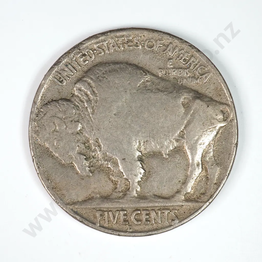 Buffalo Nickel: 1918 D - Rim Knocks Else Very Fine. Image 1++