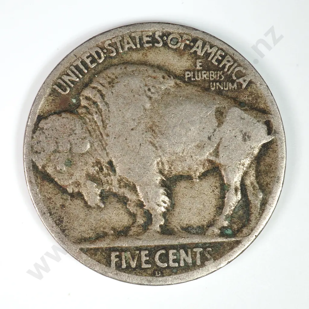 Buffalo Nickel: 1924 D - Fine. C.V USD $43 ( NZD $75 ) Image 1++