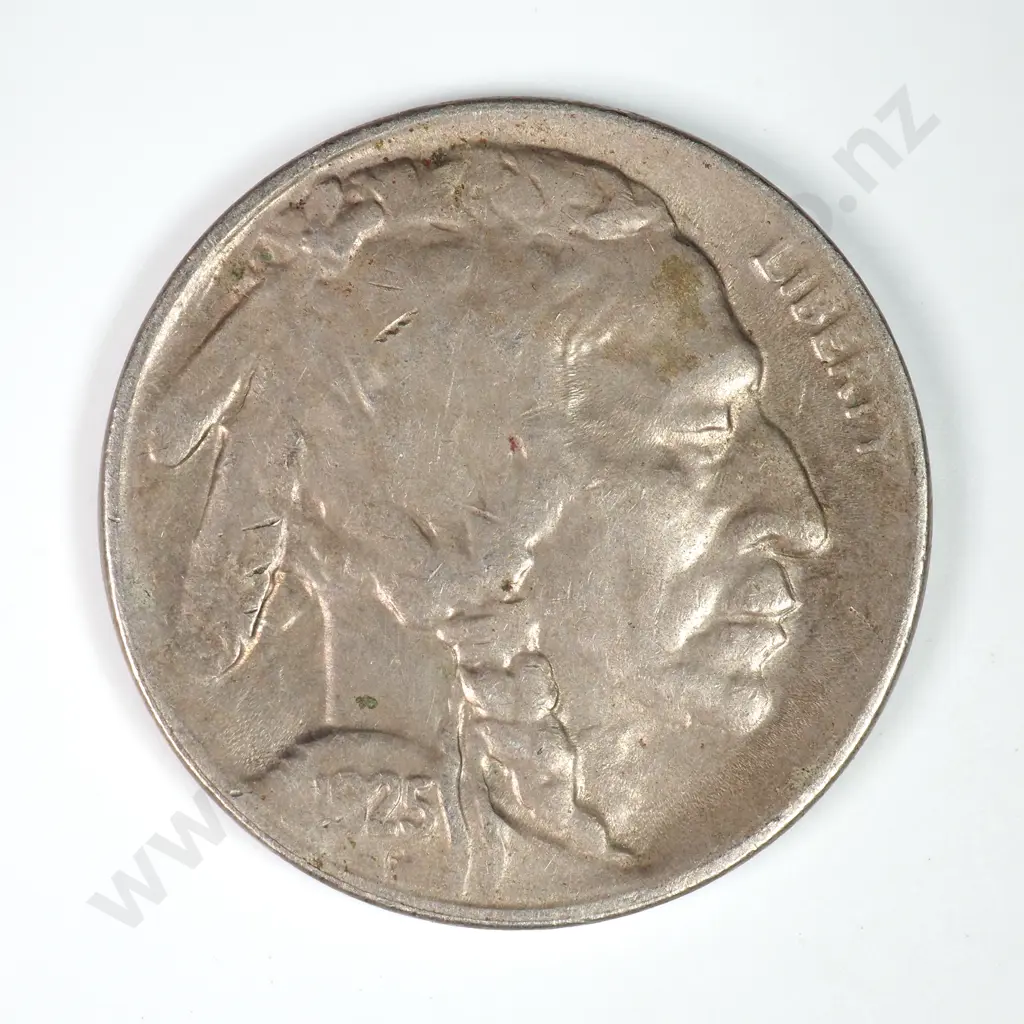 Buffalo Nickel: 1925 S - Extremely Fine. C.V USD $225 ( NZD $390 ) Image 1++