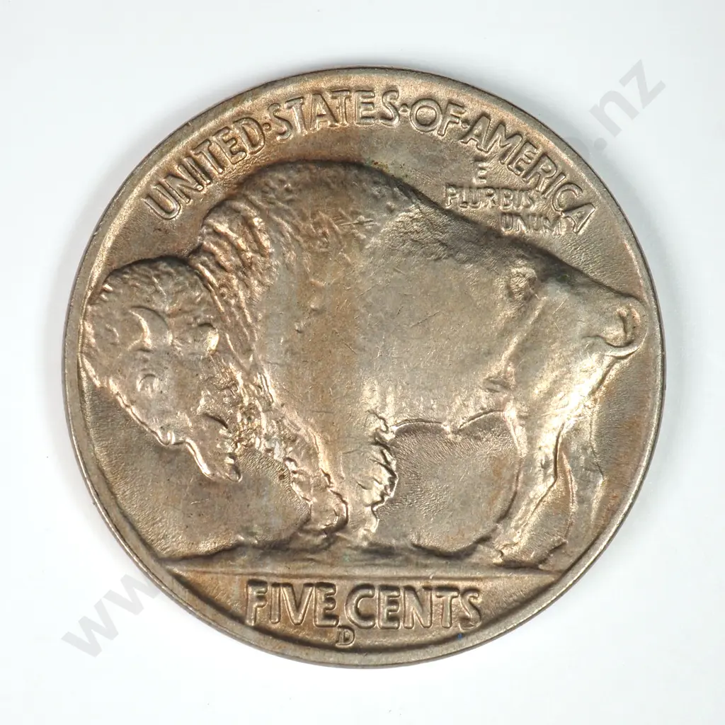Buffalo Nickel: 1938 D - Uncirculated. C.V USD $26 ( NZD $45 ) Image 1++