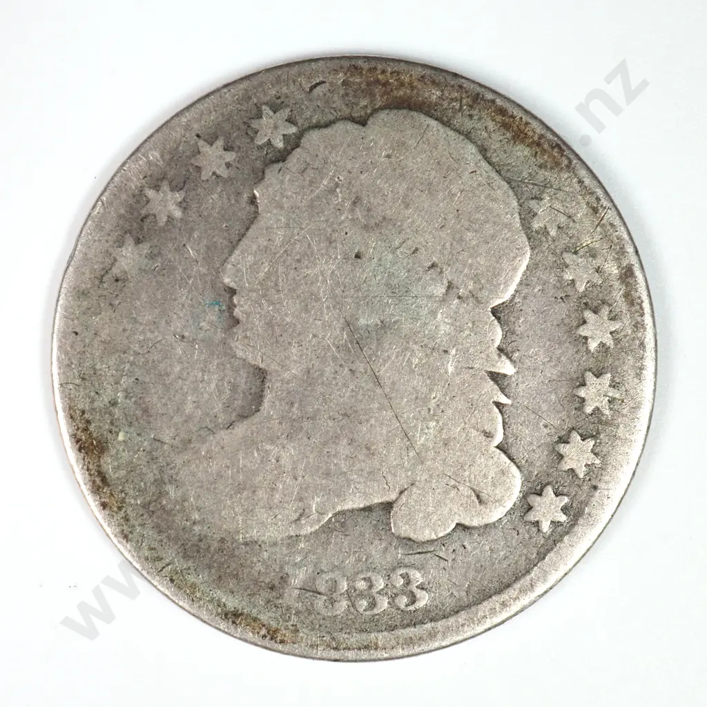 Dime - Capped Bust & Seated Liberty: 1833 - Good. C.V USD $54 ( NZD $95 ) Image 1++