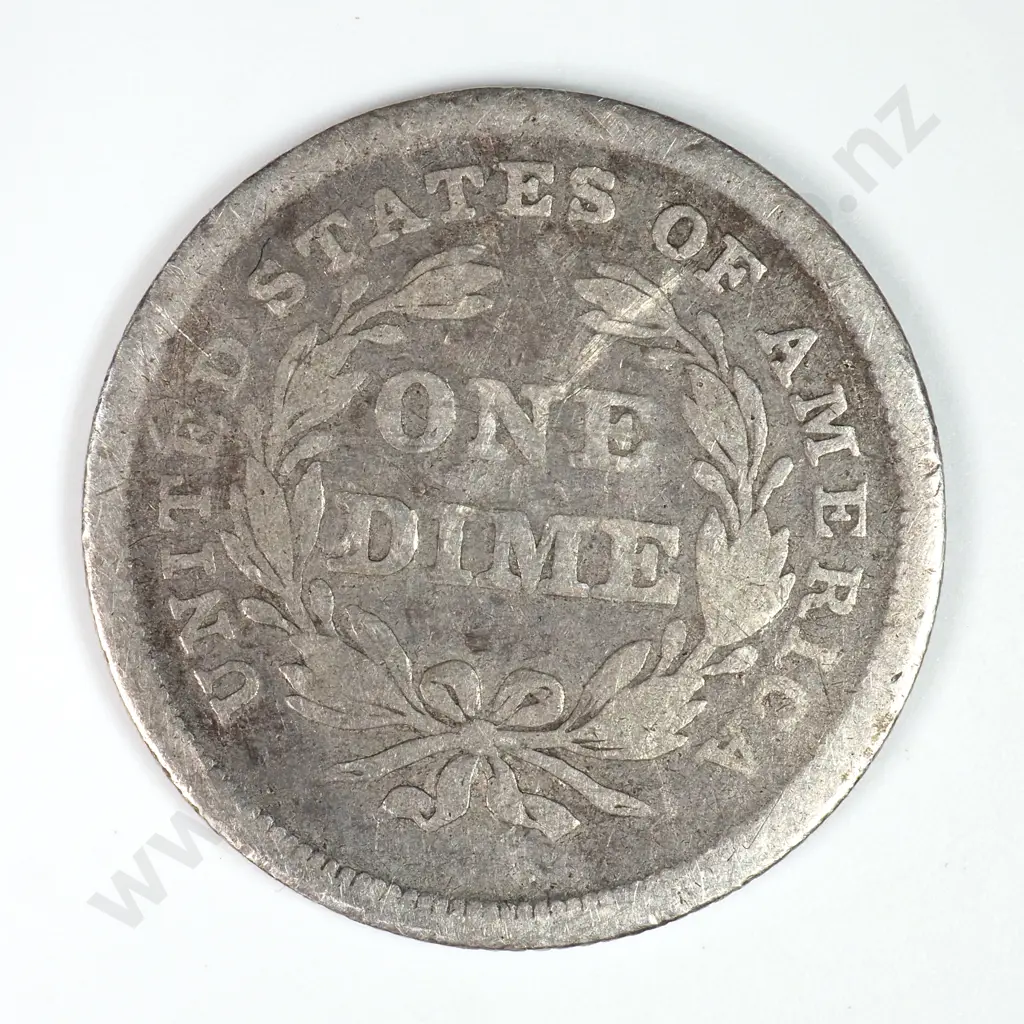 Dime - Capped Bust & Seated Liberty: 1837 Seated Liberty - Very Good. C.V USD $85 ( NZD $150 ) Image 1++