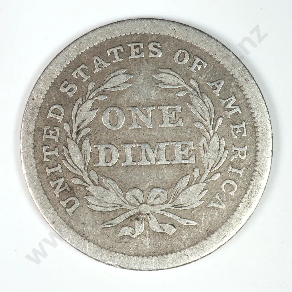 Dime - Capped Bust & Seated Liberty: 1840 No Drapery - Fine. C.V USD $42 ( NZD $70 ) Image 1++