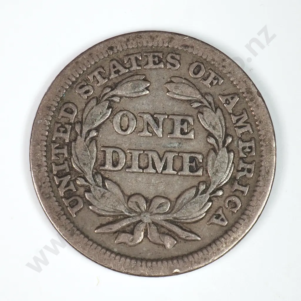 Dime - Capped Bust & Seated Liberty: 1849 - Very Fine. C.V USD $54 ( NZD $95 ) Image 1++