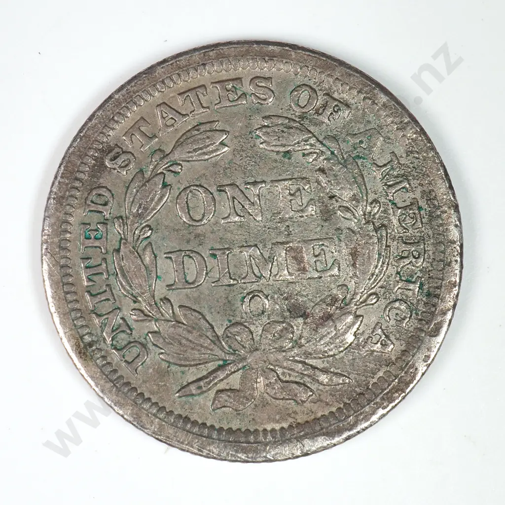 Dime - Capped Bust & Seated Liberty: 1849 O - Somewhat Rough Else Very Fine Image 1++